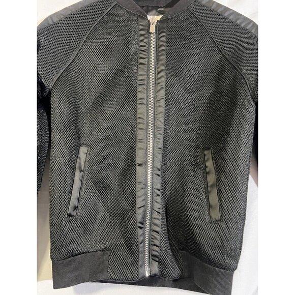 Maje Eylana Jacket Women’s Size S Black Lightweight Bomber Luxury Biker - Picture 5 of 6